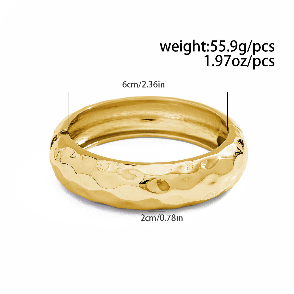 Bracelet Exaggerated Leaf Glossy Bang Irregular Stripe Open-Top Bracelet