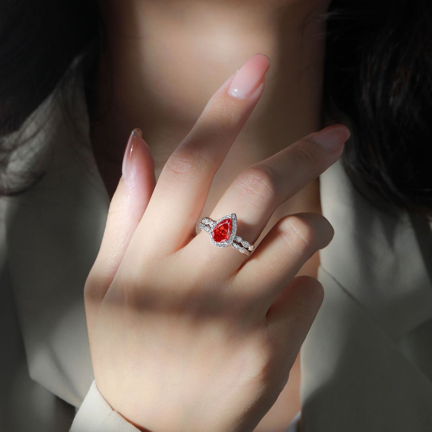 Sterling Silver 1.5ct Colored Treasure Ring for Women