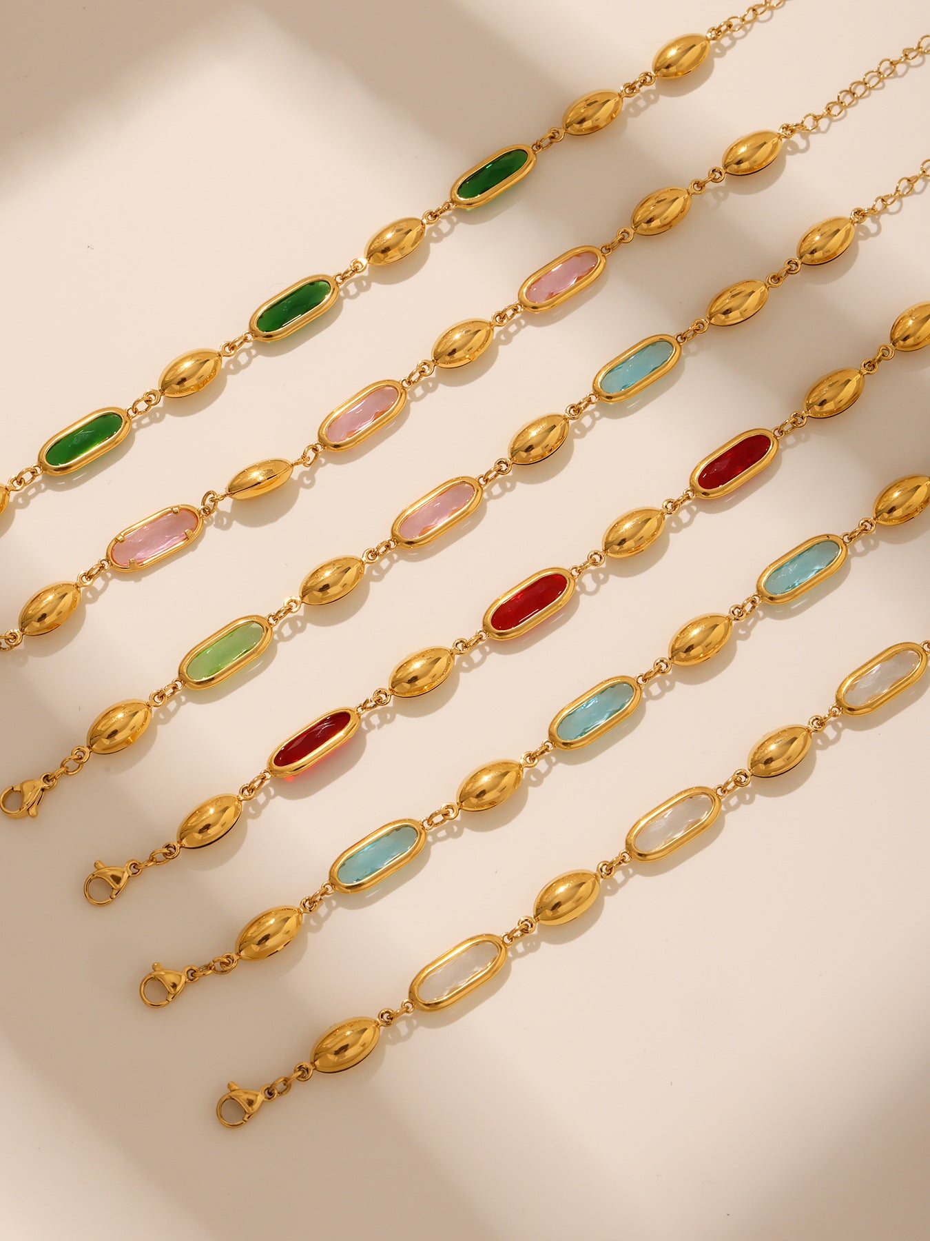 Planderful Oval Czech Glass Stone Bracelet Premium For Women