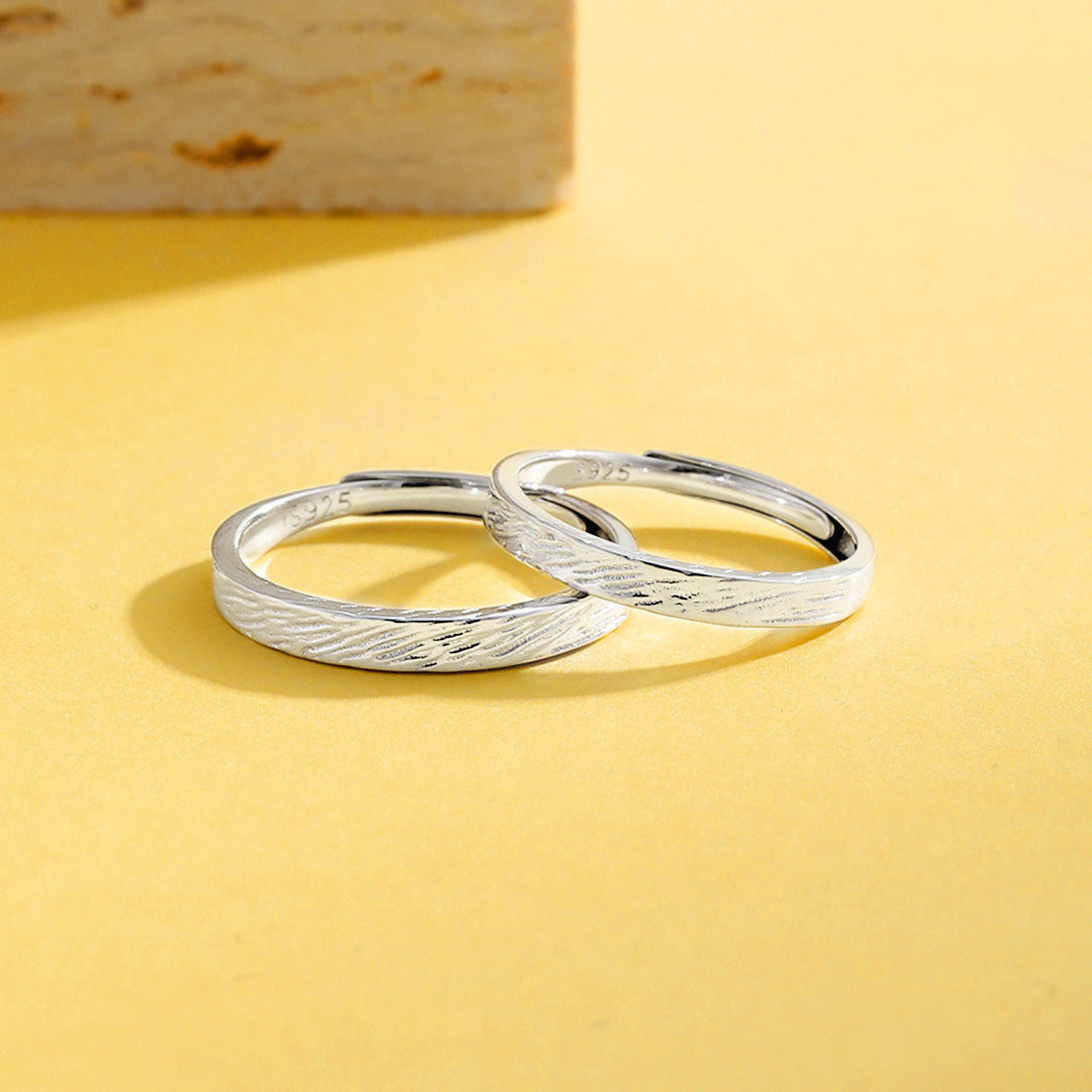 Planderful Everyday Genie – Textured Imprint Couple Ring for Girlfriend