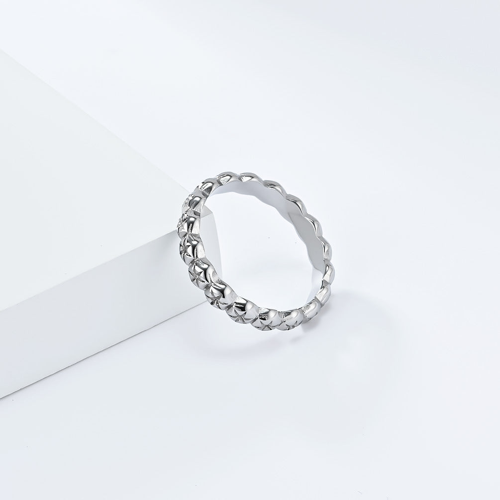 Cross-Border E-Commerce Europe America Gold Stainless Steel Ring