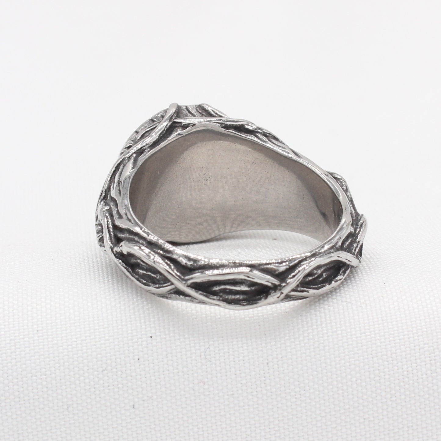 Planderful Everyday Genie Men’s Titanium Steel Ring – Retro Life Tree Design for Personalized Style