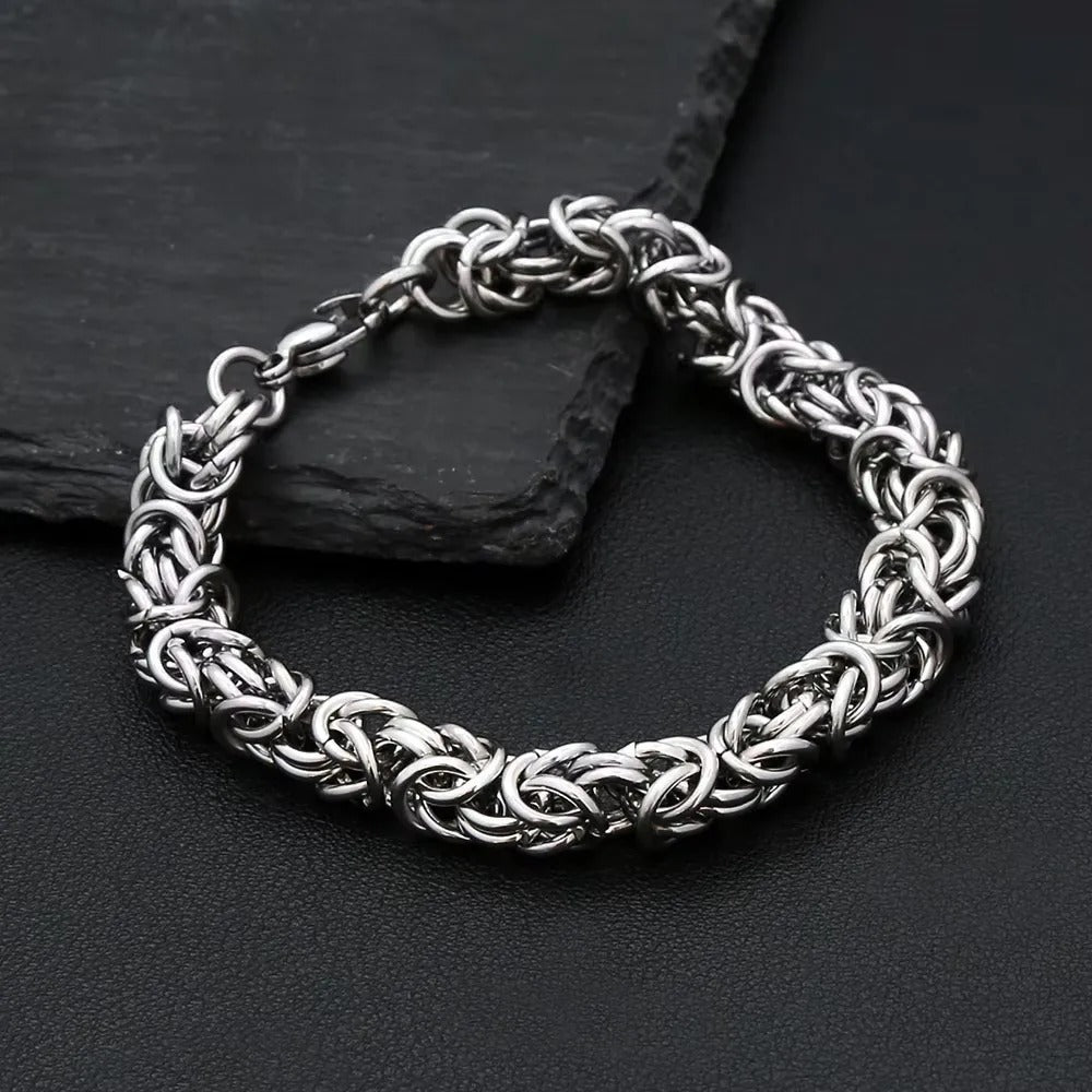 Vintage Byzantine Stainless Steel Men's Bracelet