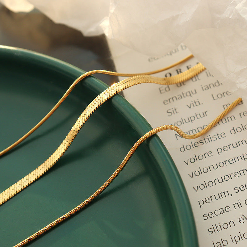 Luxury Triple Layered Necklace with Blade Design - Elegant Clavicle Chain