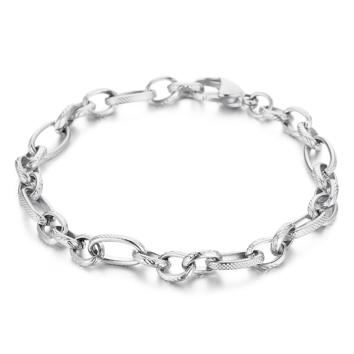Internet Celebrities With Plain Chain Commuter Stainless Steel Chain Bracelet