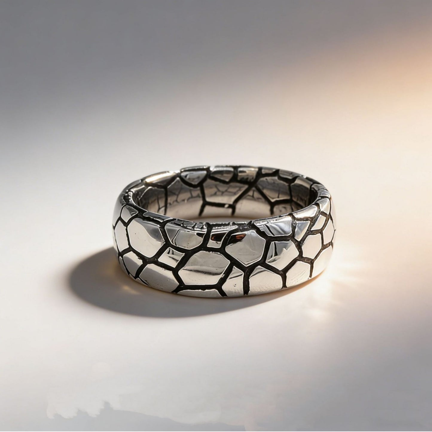 Planderful Titanium Steel Ring Leopard Print Unisex Statement Jewelry For Men And Women Bold Retro Design Sizes 7 To 12