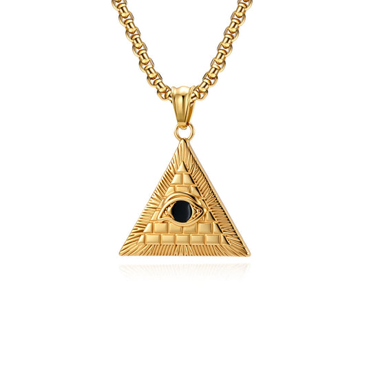 Iconic Eye Of Horus Necklace By Planderful Timeless Ancient Egyptian Triangle Pyramid For Travelers And Collectors