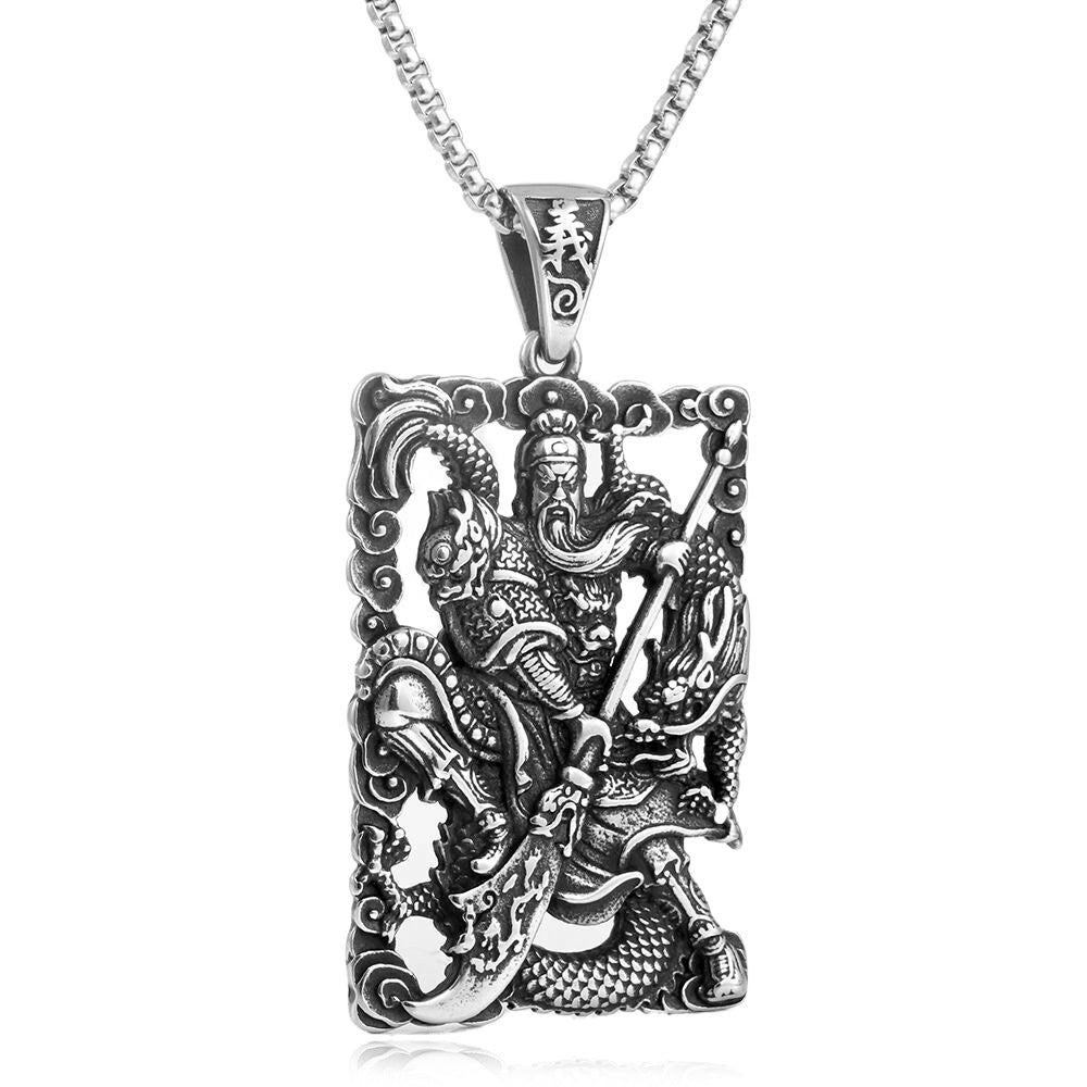 European And American Stainless Steel Hollow Square Pendant
