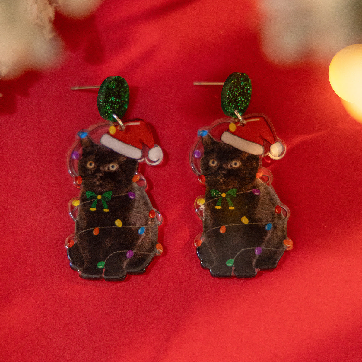 Planderful Vienna Verve Christmas Earrings Fringed Pendant For Women Elk Tree Design Statement