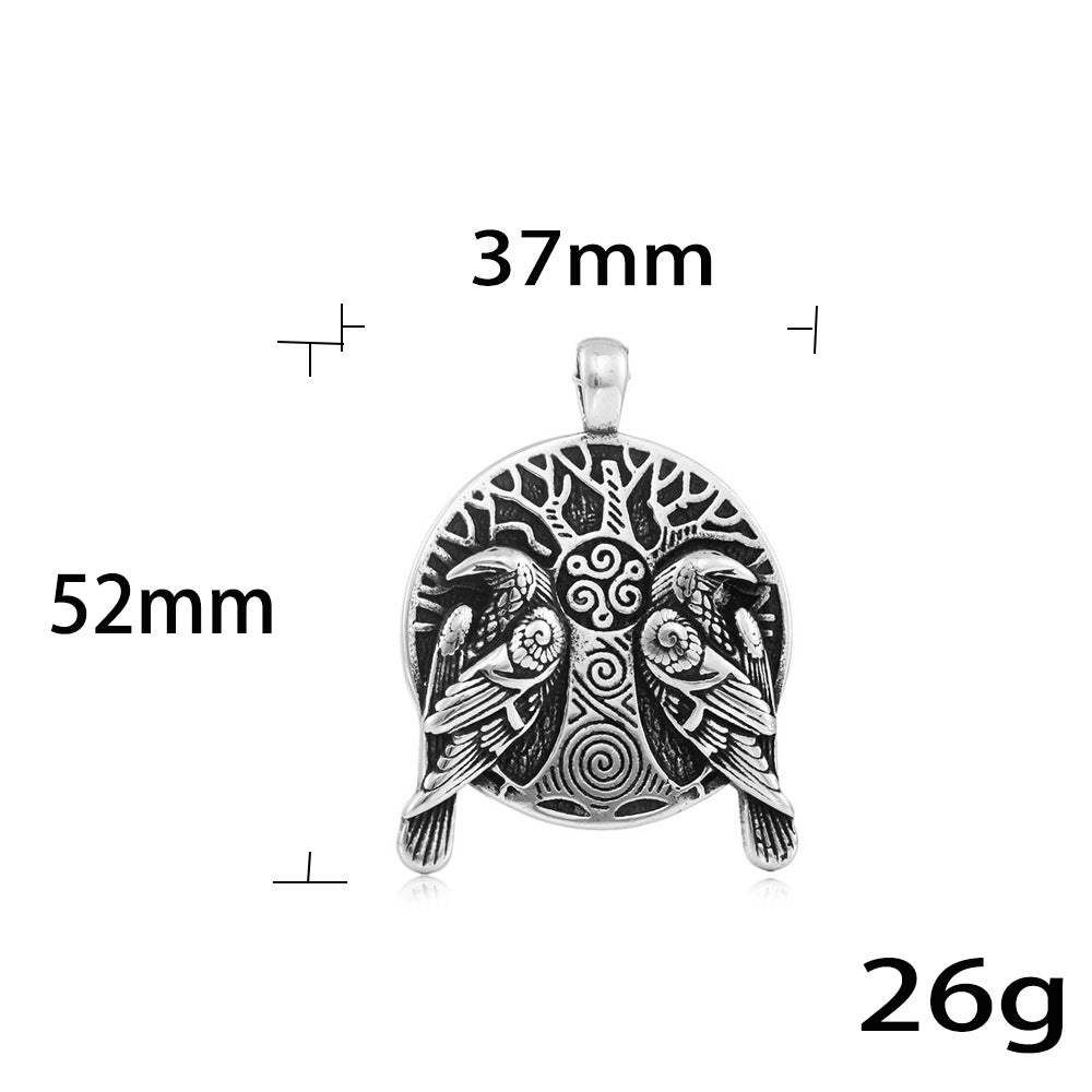 European And American Stainless Steel Magpie Pendant Men