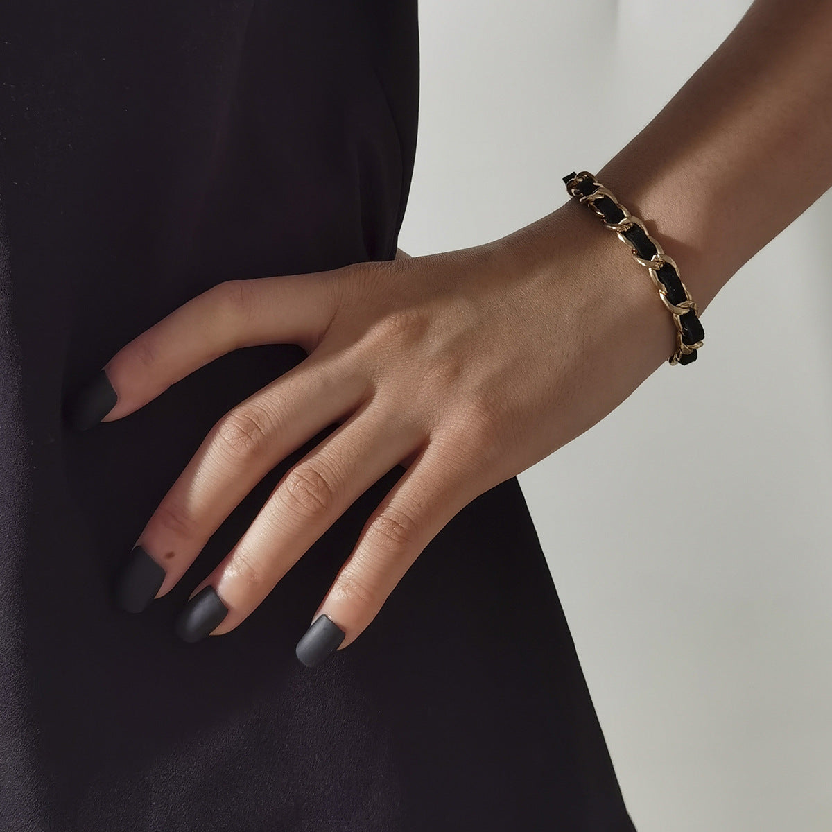 Planderful Vienna Verve Geometric Bracelet for Women Handwound Single Layer Statement Jewelry