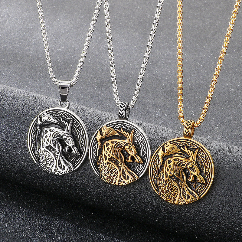 Planderful Celtic Knot Pendant Bold For Men Stainless Steel