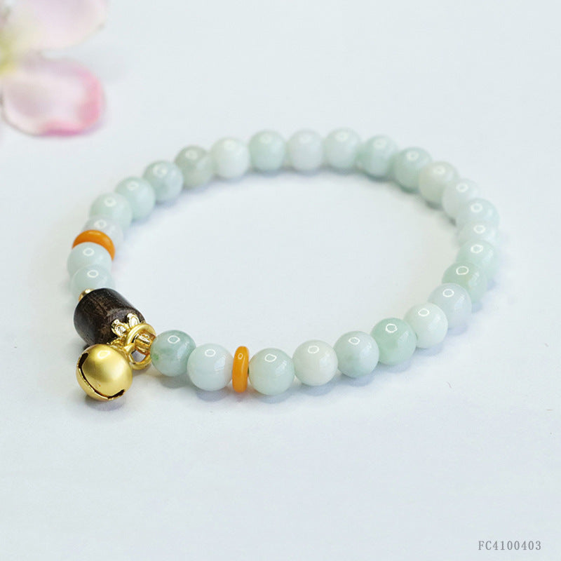 Jadeite Agarwood Beaded Bracelet