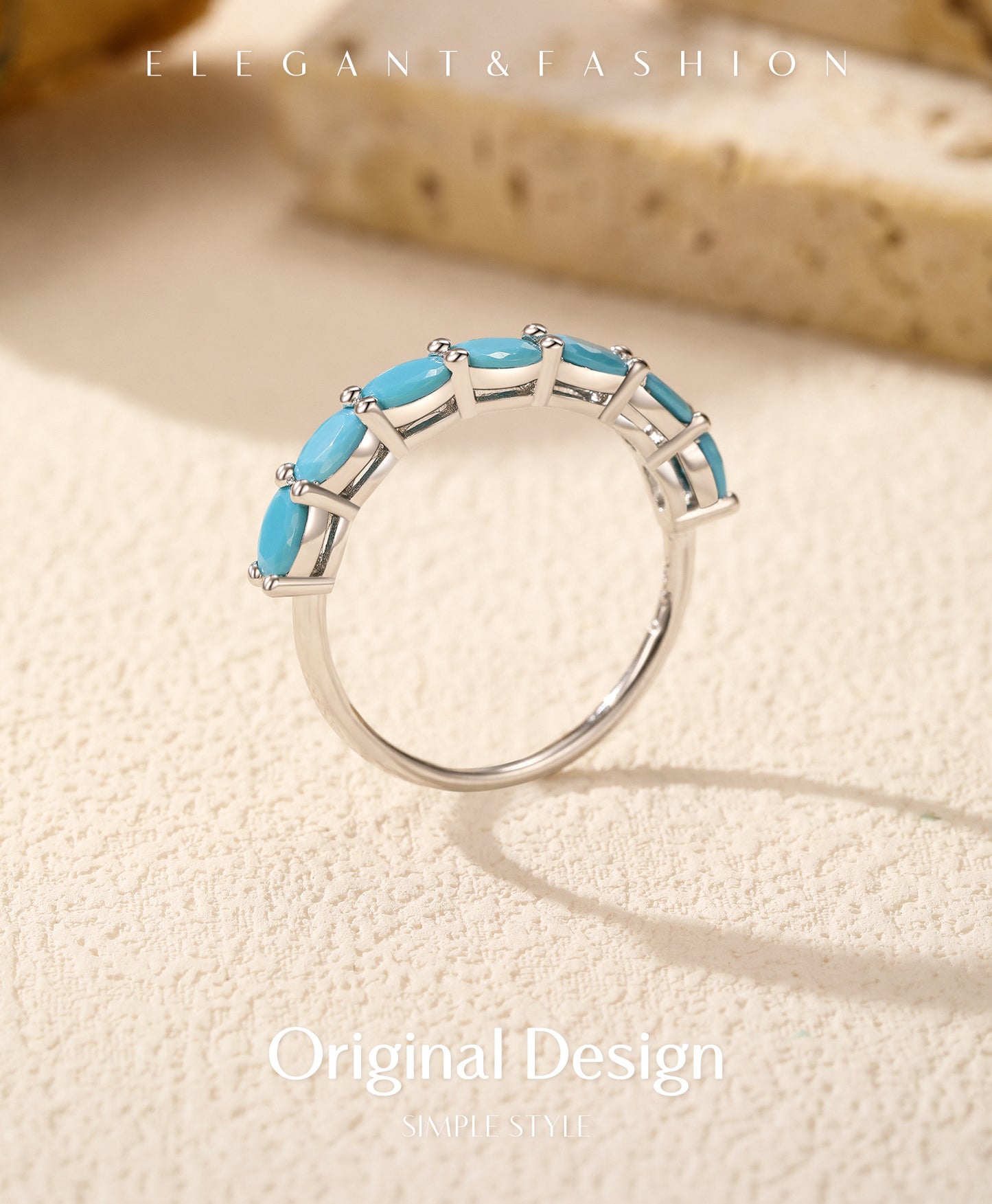 Planderful Everyday Genie Turquoise Ring – Premium Sterling Silver Design