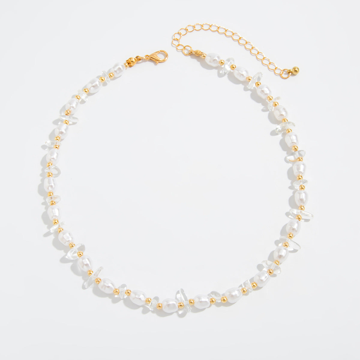 Coastal Beaded Pearl-Style Necklace