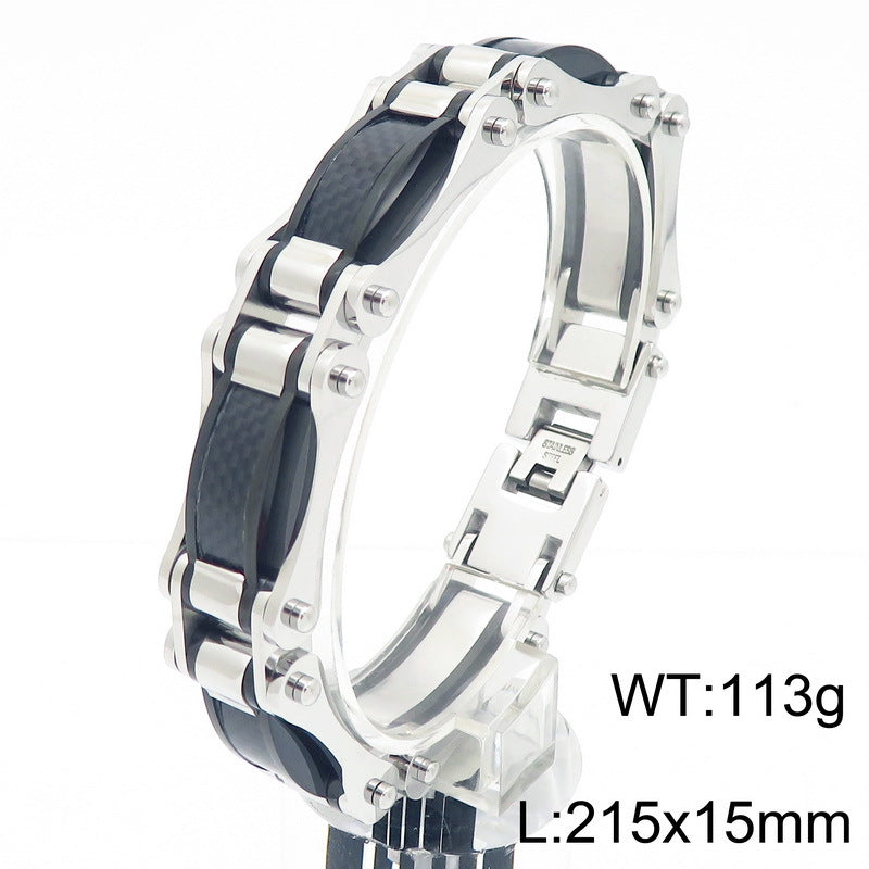 Planderful Carbon Fiber Titanium Bracelet For Men Versatile