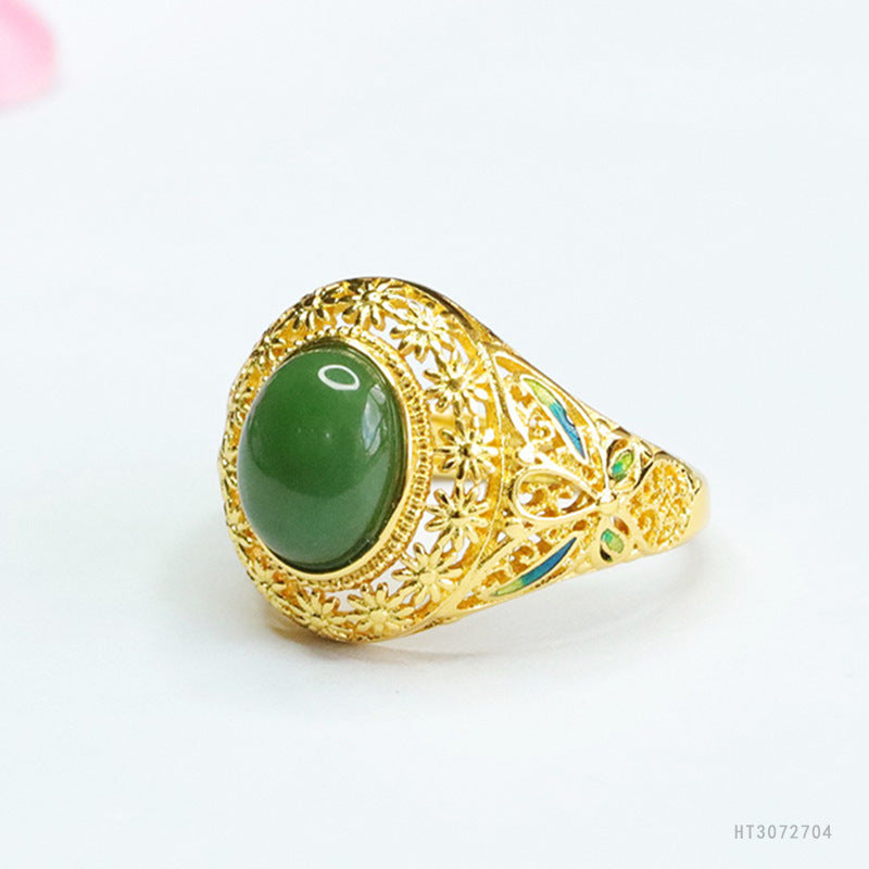 Hetian Jasper Vintage Ring