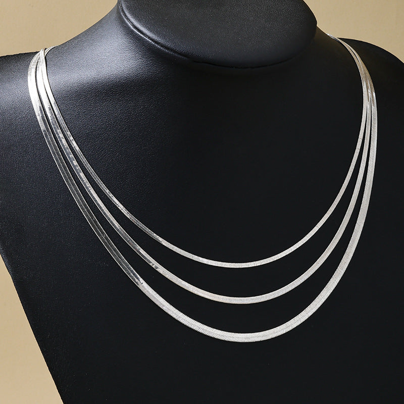 Planderful Vienna Verve Snake Bone Necklace – Versatile Minimalist Design