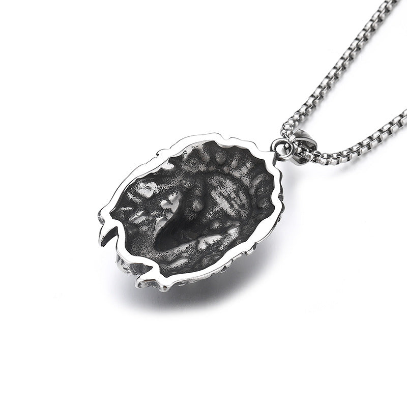 Steel Necklace – Statement Hip-Hop Lion Head Pendant