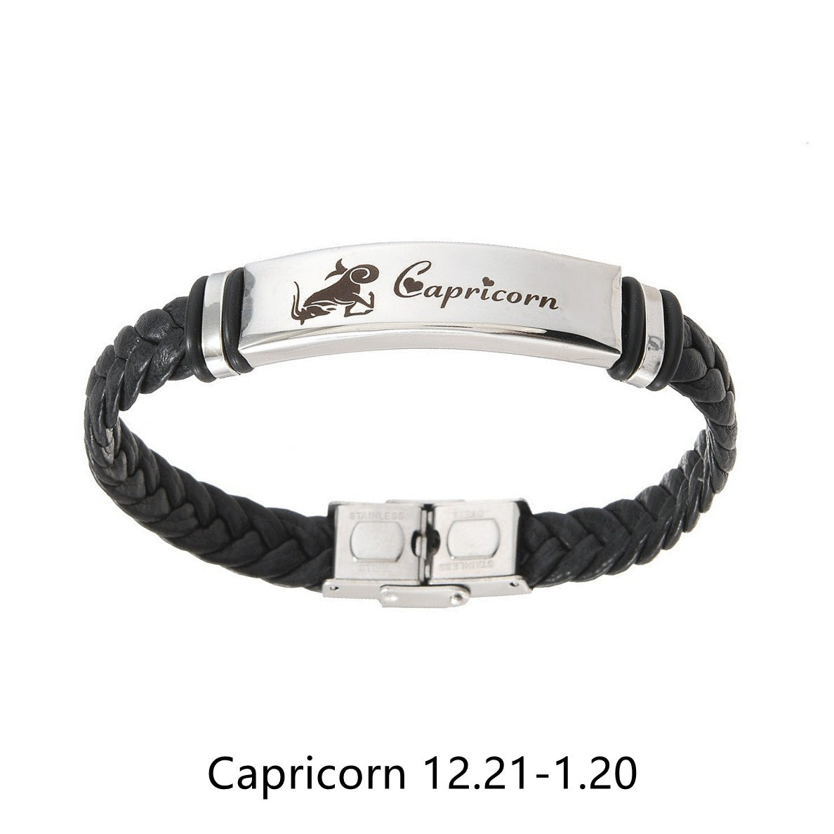 Planderful Twelve Constellations Leather Bracelet For Him