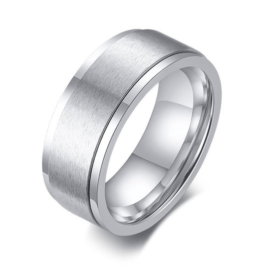 European And American Index Finger Joint Stainless Steel Rotary Decompression Ring Wholesale For Men