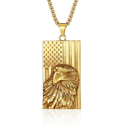 European and American Wind Bald Eagle Titanium Steel Pendant