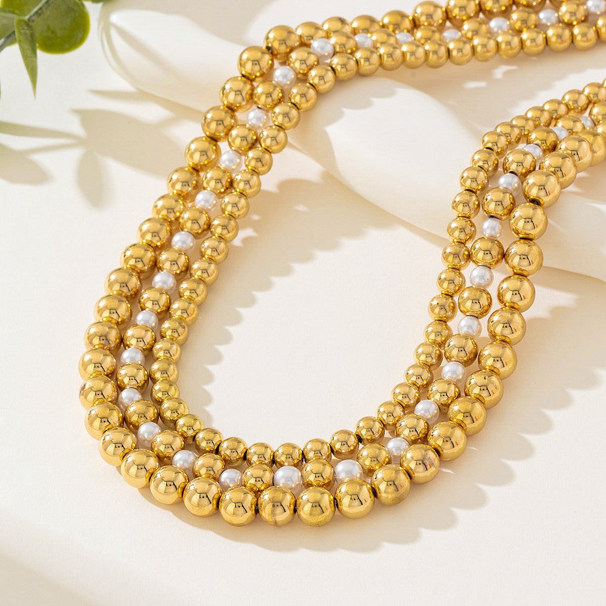 Planderful Vienna Verve Necklace – Chic Multi-Layer Metal Chain Design