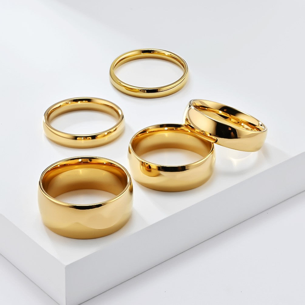 Modern Stainless Steel Ring — Gold / Silver / Black
