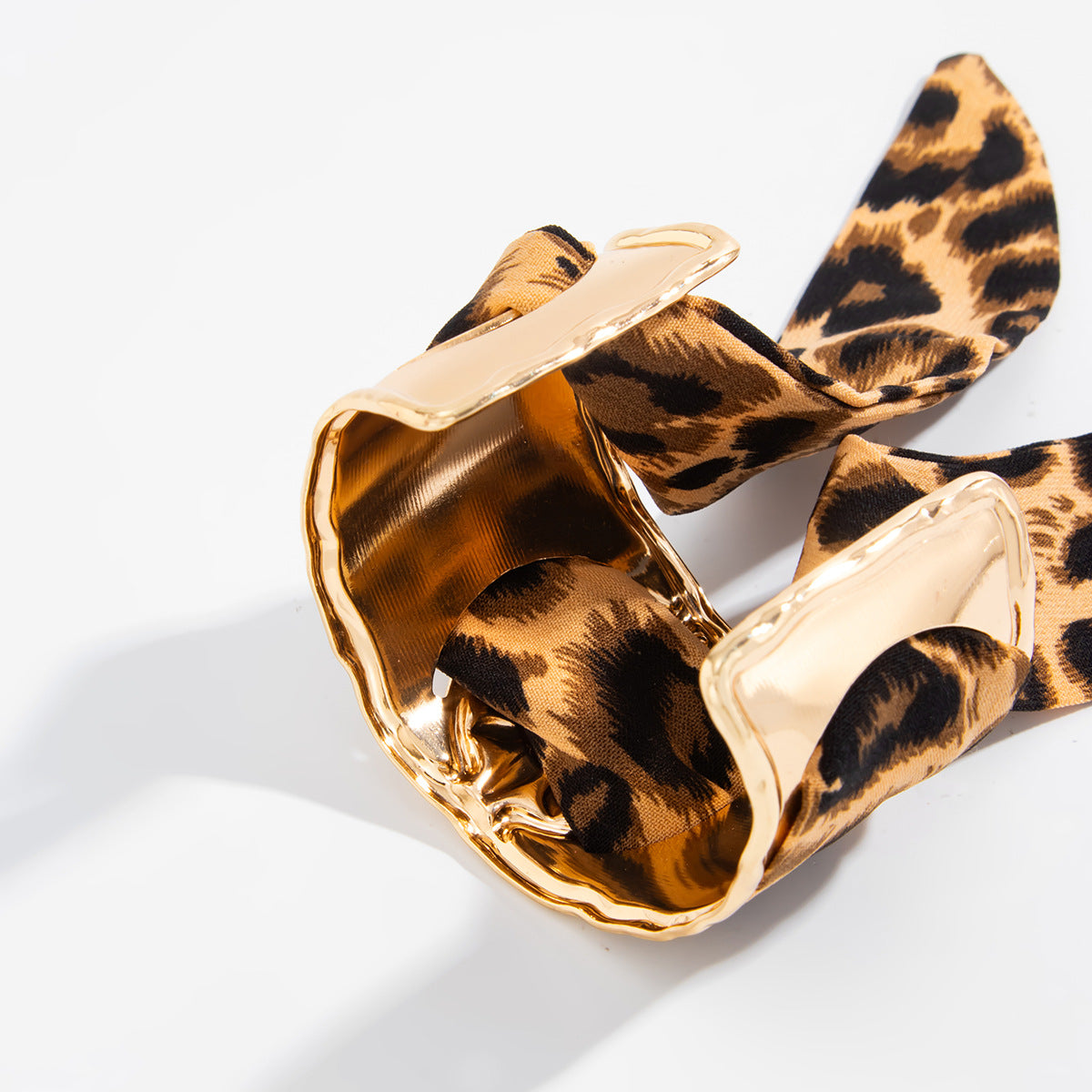 Planderful Silk Scarf Opening Bracelet Vintage Retro Gold Tone For Women Starfish Flower Engraved
