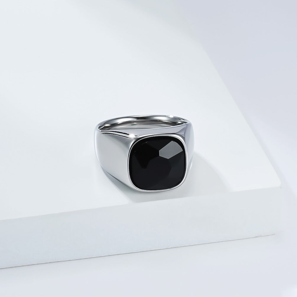 Planderful Stainless Steel Zircon Ring Unisex Bold Statement For Men Women Everyday Genie Collection