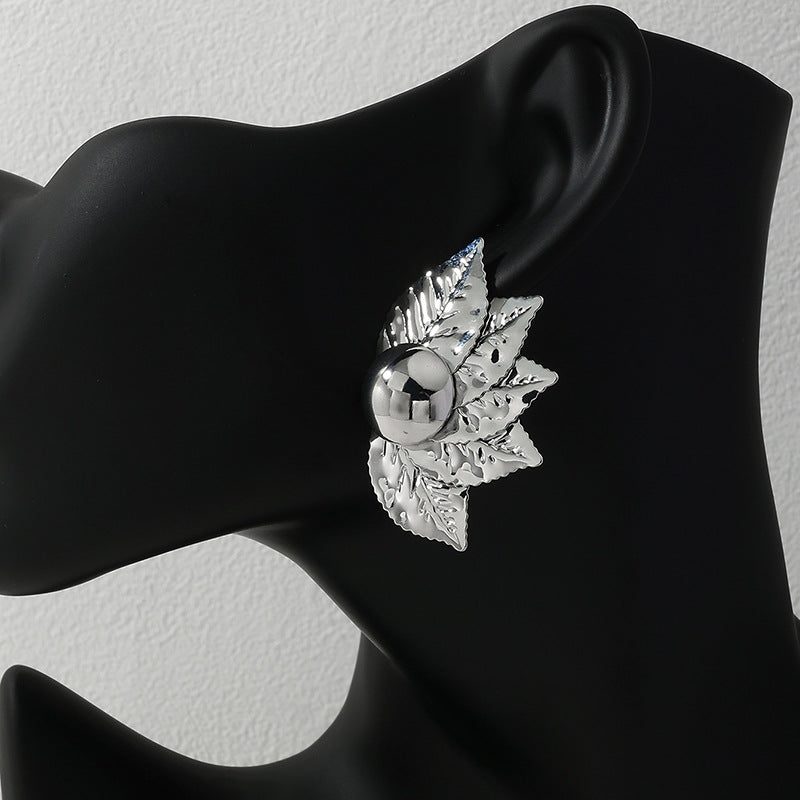 Metallic Five-Leaf Fashion Earrings - Planderful Vienna Verve Collection
