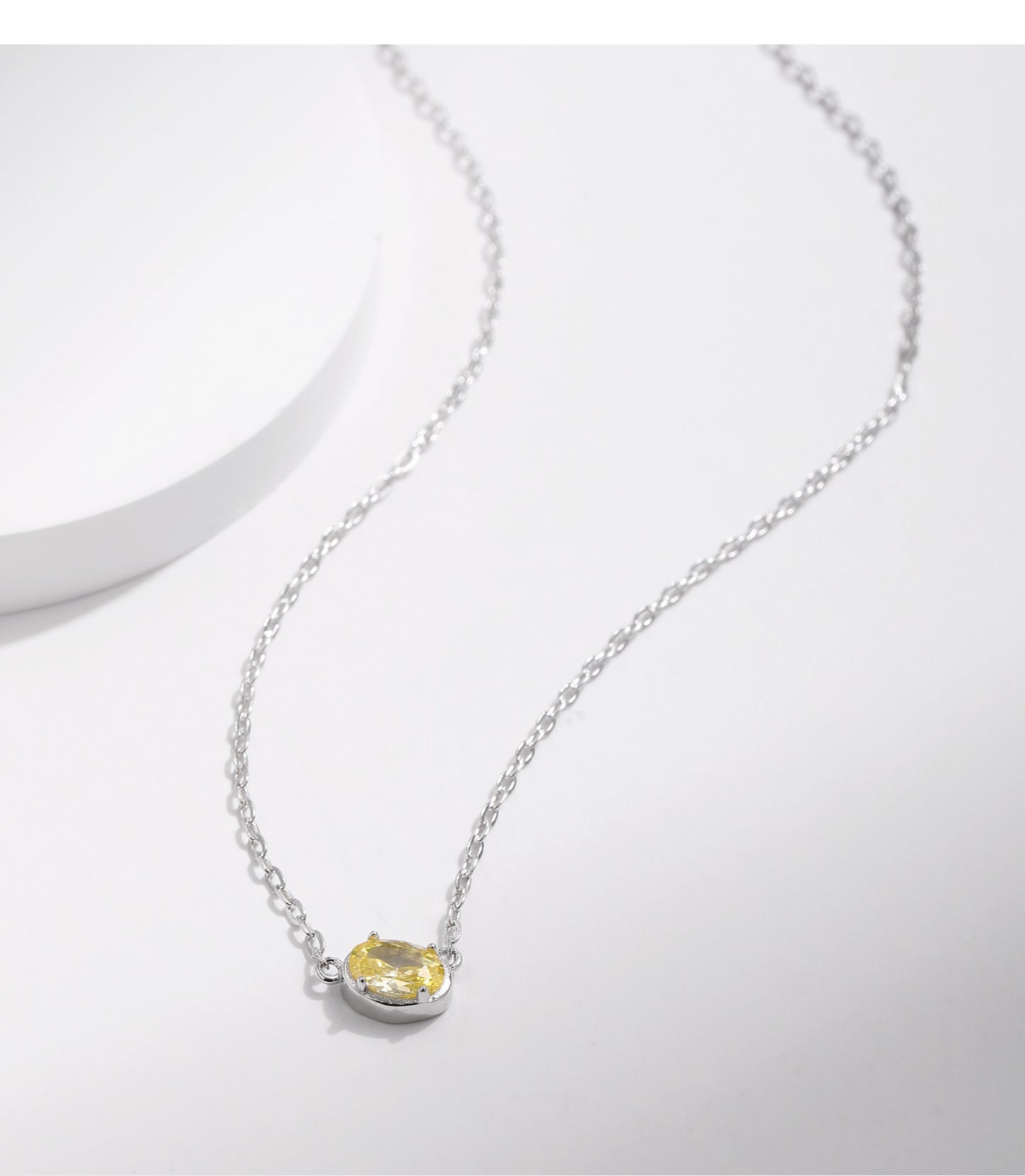 Planderful Everyday Genie S925 Sterling Silver Simulated Diamond Sugar Cube Necklace – Elegant and Versatile Small Pendant for Women