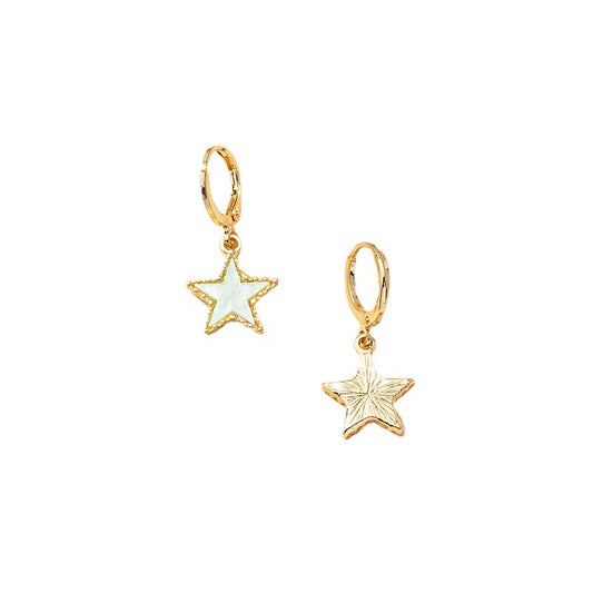 Gleaming Stars and Moon Pendant Earrings Set - Vienna Verve Collection