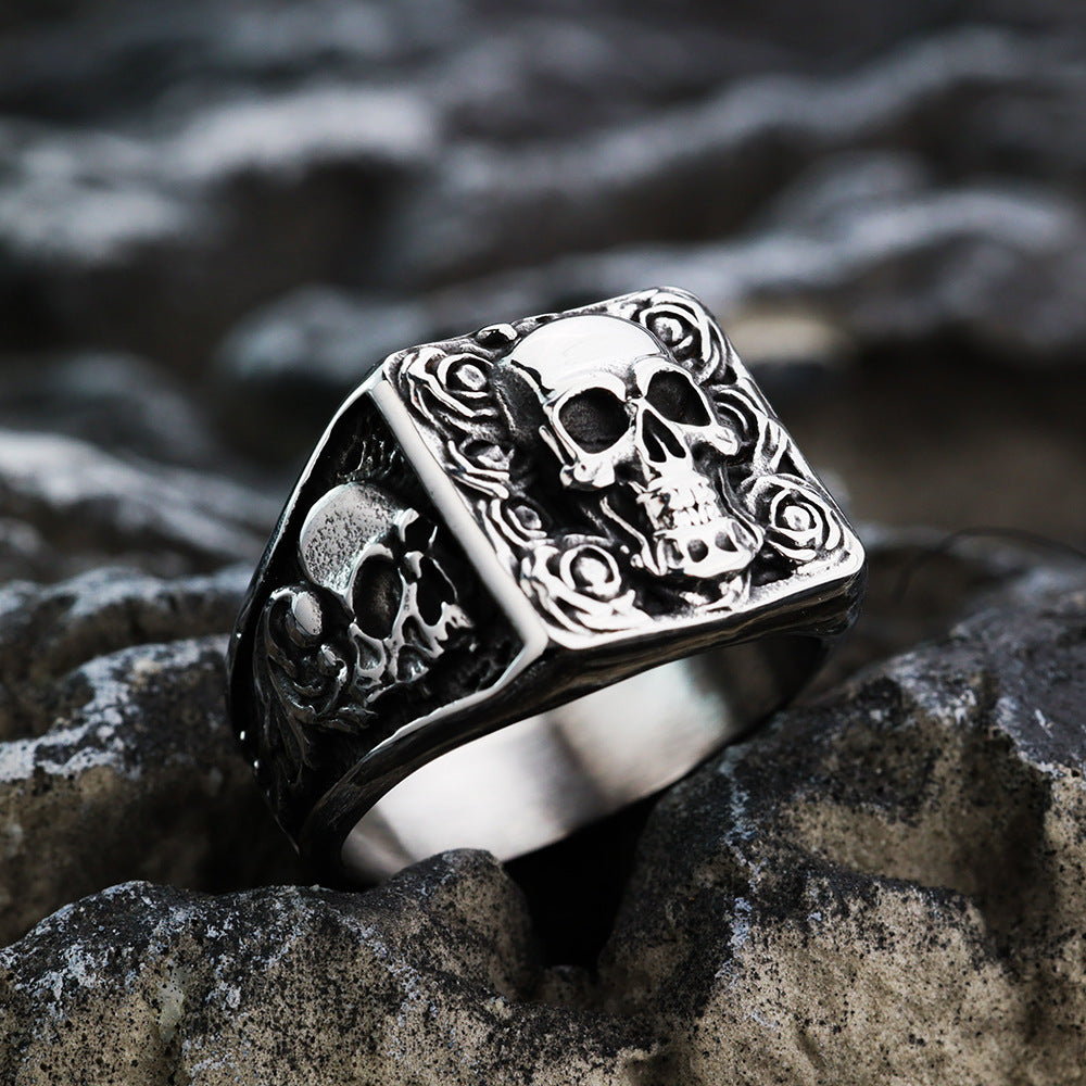 European And American Retro Stainless Steel Punk Ring