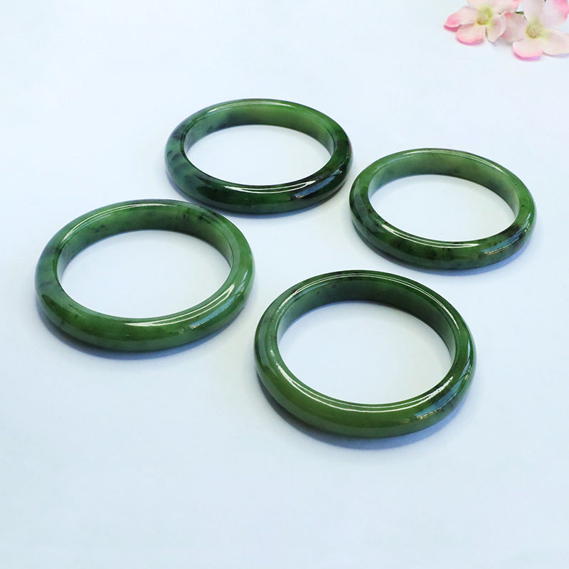 Hetian Jasper Classic Round Bangle