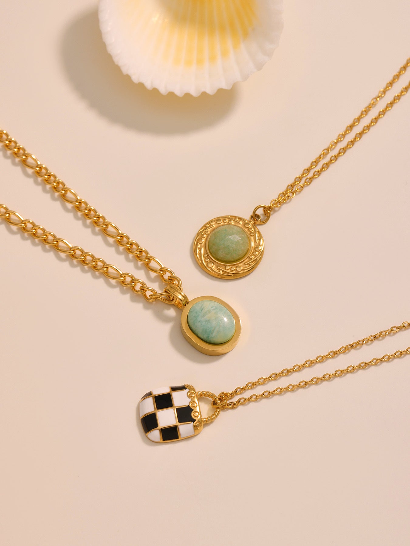 Planderful Turquoise Oval Pendant Necklace For Women