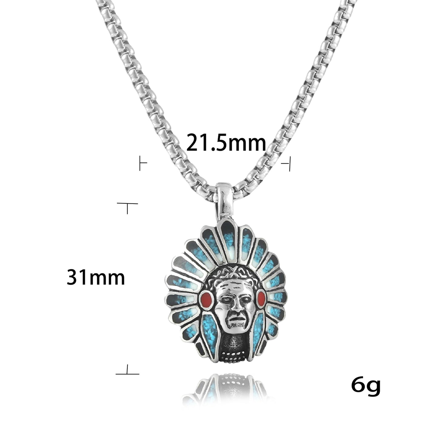 European And American Stainless Steel Painted Portrait Pendant