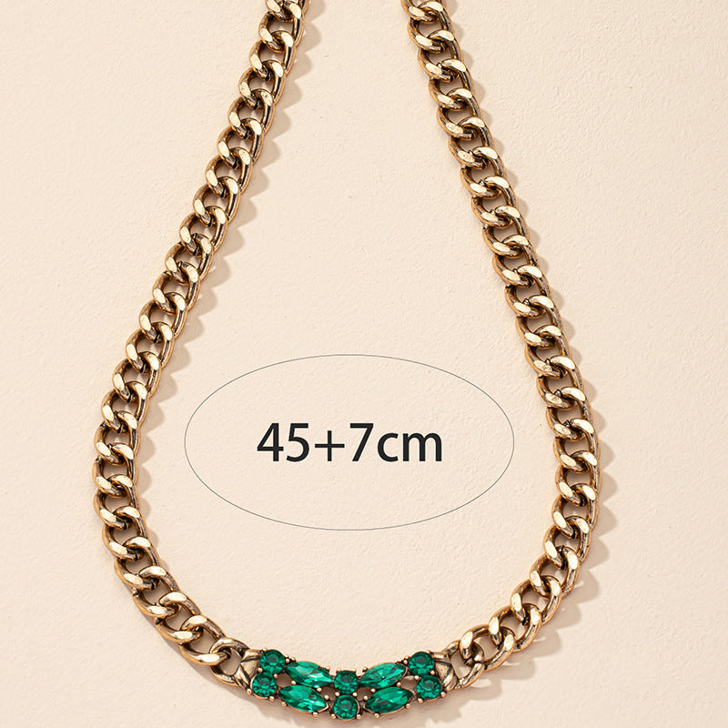 Retro Thick Chain Necklace with European and American Style