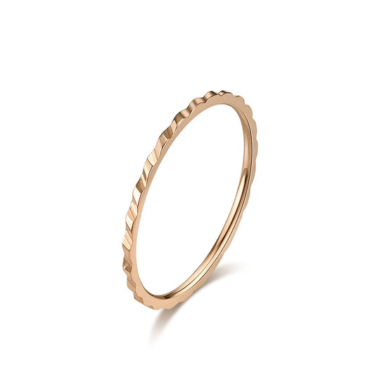 Planderful Titanium Steel Ring For Women 1mm Minimalist Elegant Everyday Jewelry