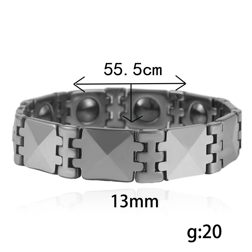Customizable Titanium Steel Punk Bracelet for Men and Women - Stylish Tungsten Jewelry