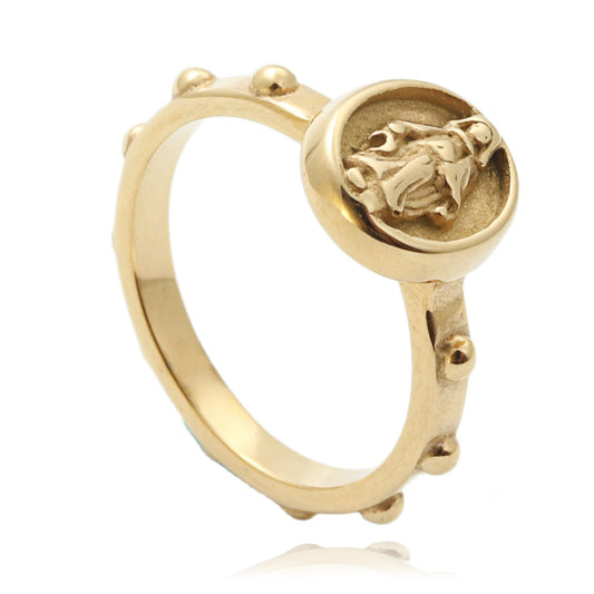 Titanium Steel Retro Punk Saintess Muse Ring for Men - European and American Style