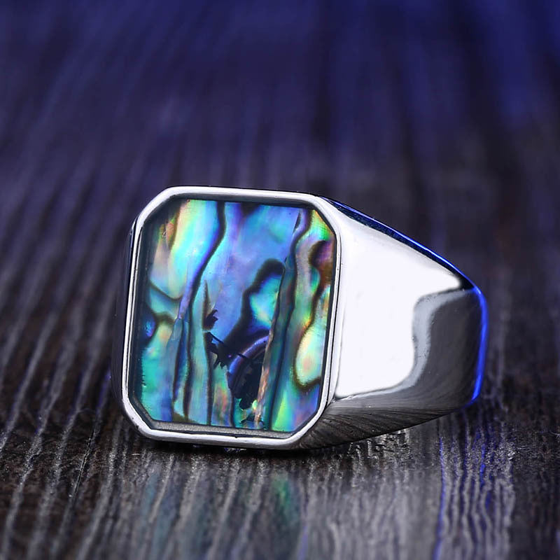 Trendy Unisex Titanium Steel Shell Ring - Minimalist Fashion Accessory for All
