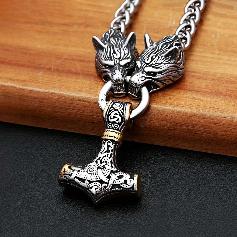 Viking Wolf Stainless Steel Men's Ring