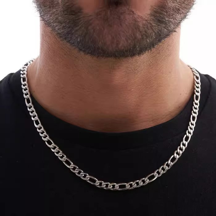 Planderful Jewelry Cuban Necklace For Men Stainless Steel Hip Hop Chain, Modern Collarbone Style
