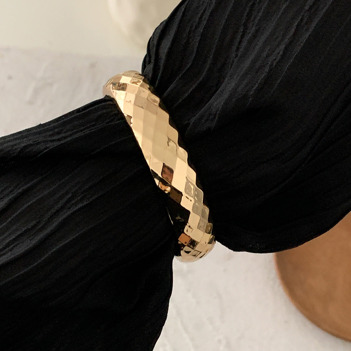 Planderful Vienna Verve Statement Bracelet Exaggerated Rhombus Cut Metal Design For Modern Women