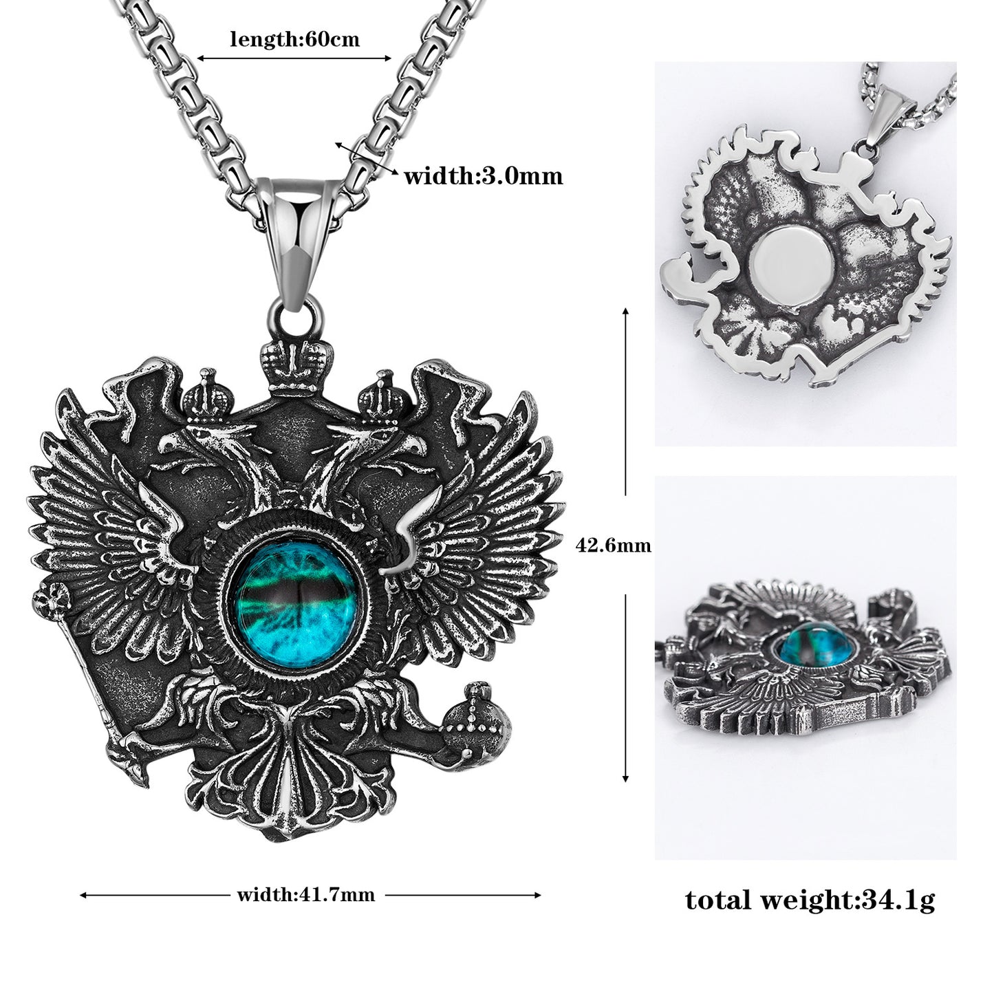 Steel Necklace - Vintage God's Eye Pendant Necklace For Everyday Style And Boho Chic