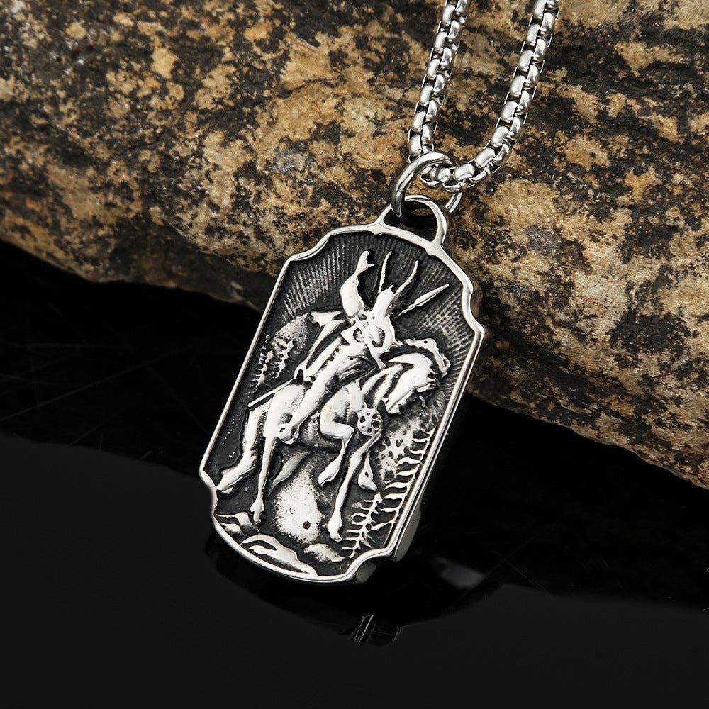 European And American Stainless Steel Viking Warrior Pendant