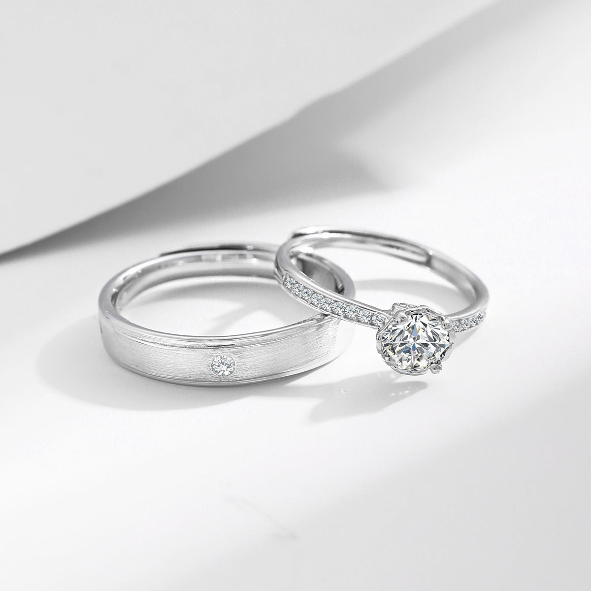 Planderful Everyday Genie – Elegant S925 Sterling Silver Couple Rings for Love