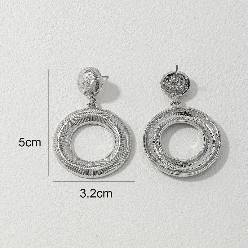 Trendy Circle Earrings by Planderful - Vienna Verve Collection