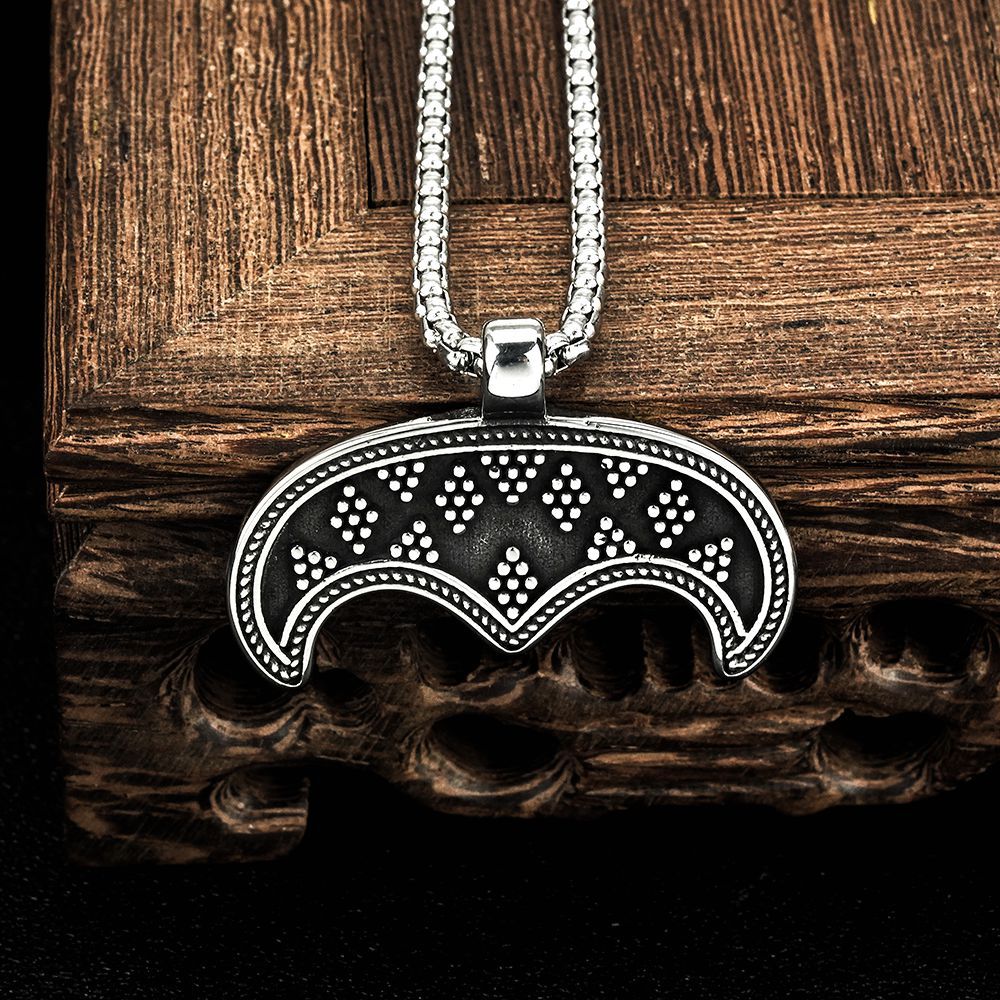 European And American Jewelry Wholesale Titanium Steel Pendant Men's Necklace Retro Nordic Slavic Design